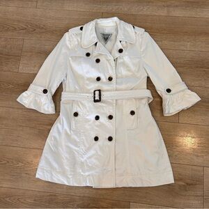 Marvin Richards White Belted Trench Coat – Women's Size Large